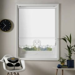 SARAY MODEL NAKIŞ İŞLEMELİ STOR PERDE